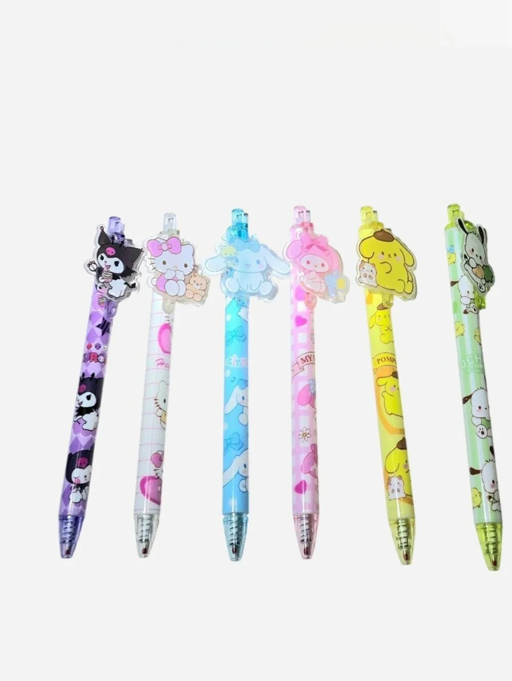 Sanrio Hello Kitty and Friends Kawaii 6 Piece Gel Pen Set. All are NEW